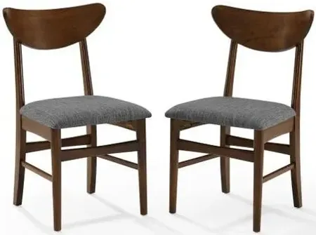 Crosley Furniture® Landon 2-Piece Mahogany/Gray Dining Chairs