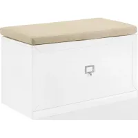 Crosley Furniture® Harper White/Tan Entryway Bench