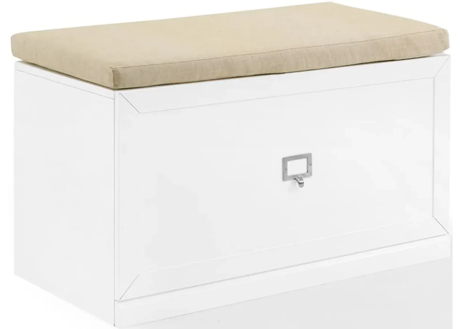 Crosley Furniture® Harper White/Tan Entryway Bench