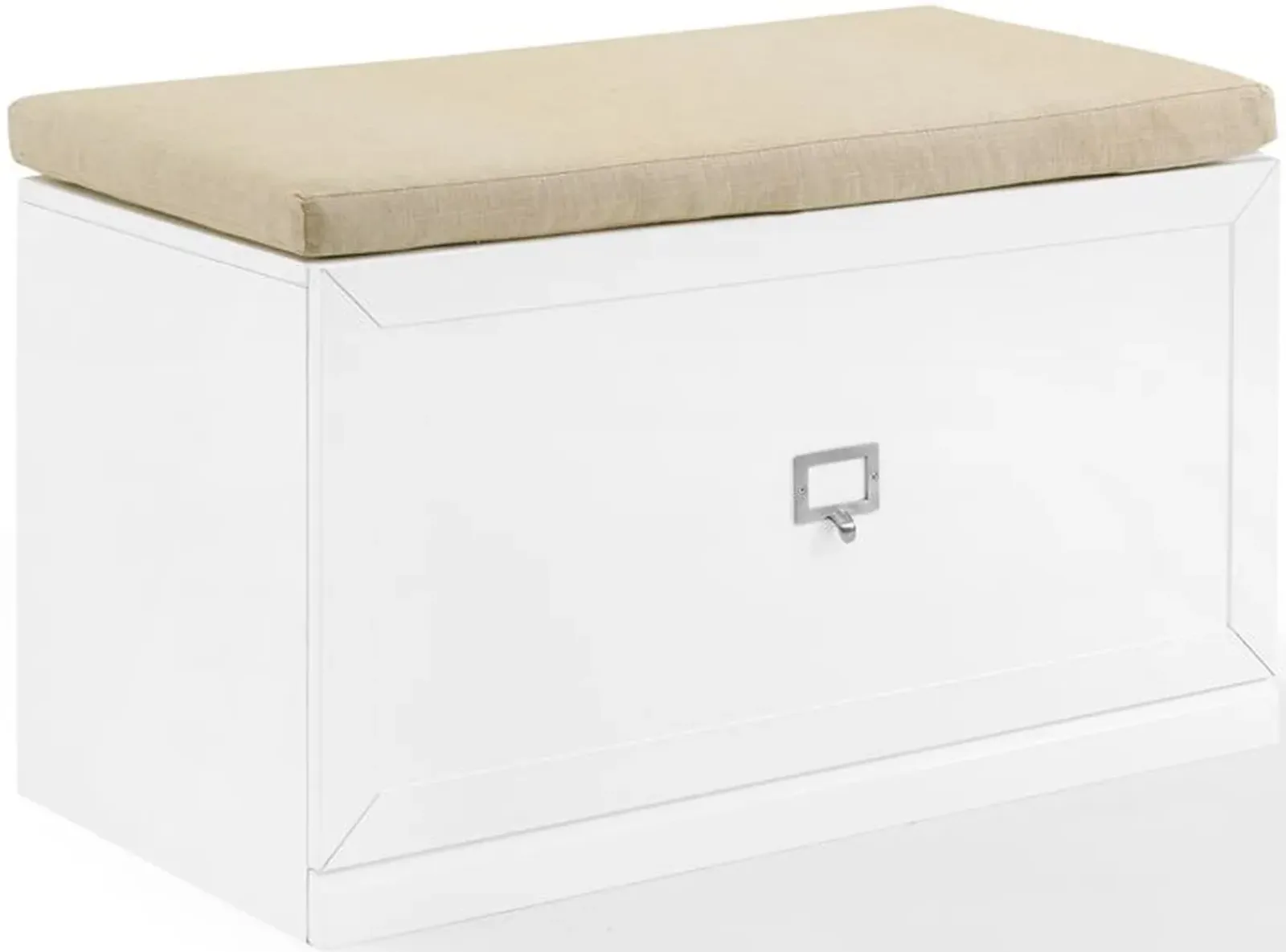 Crosley Furniture® Harper White/Tan Entryway Bench