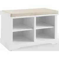 Crosley Furniture® Anderson White/Tan Storage Bench
