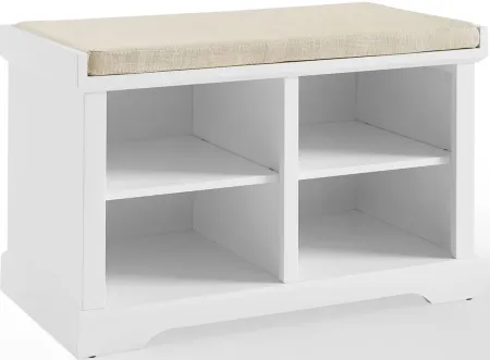 Crosley Furniture® Anderson White/Tan Storage Bench