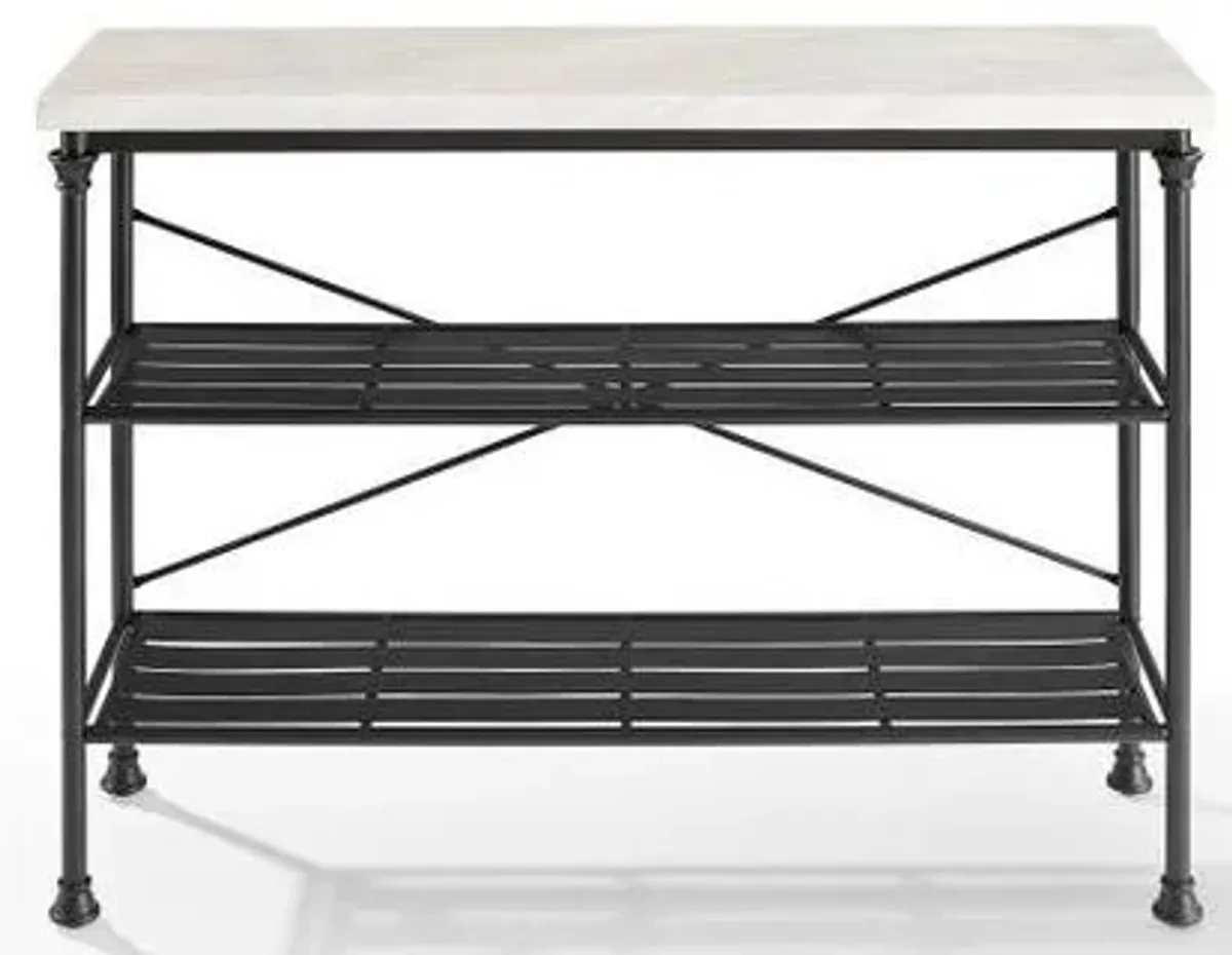 Crosley Furniture® Madeleine Black/White Marble Console Table