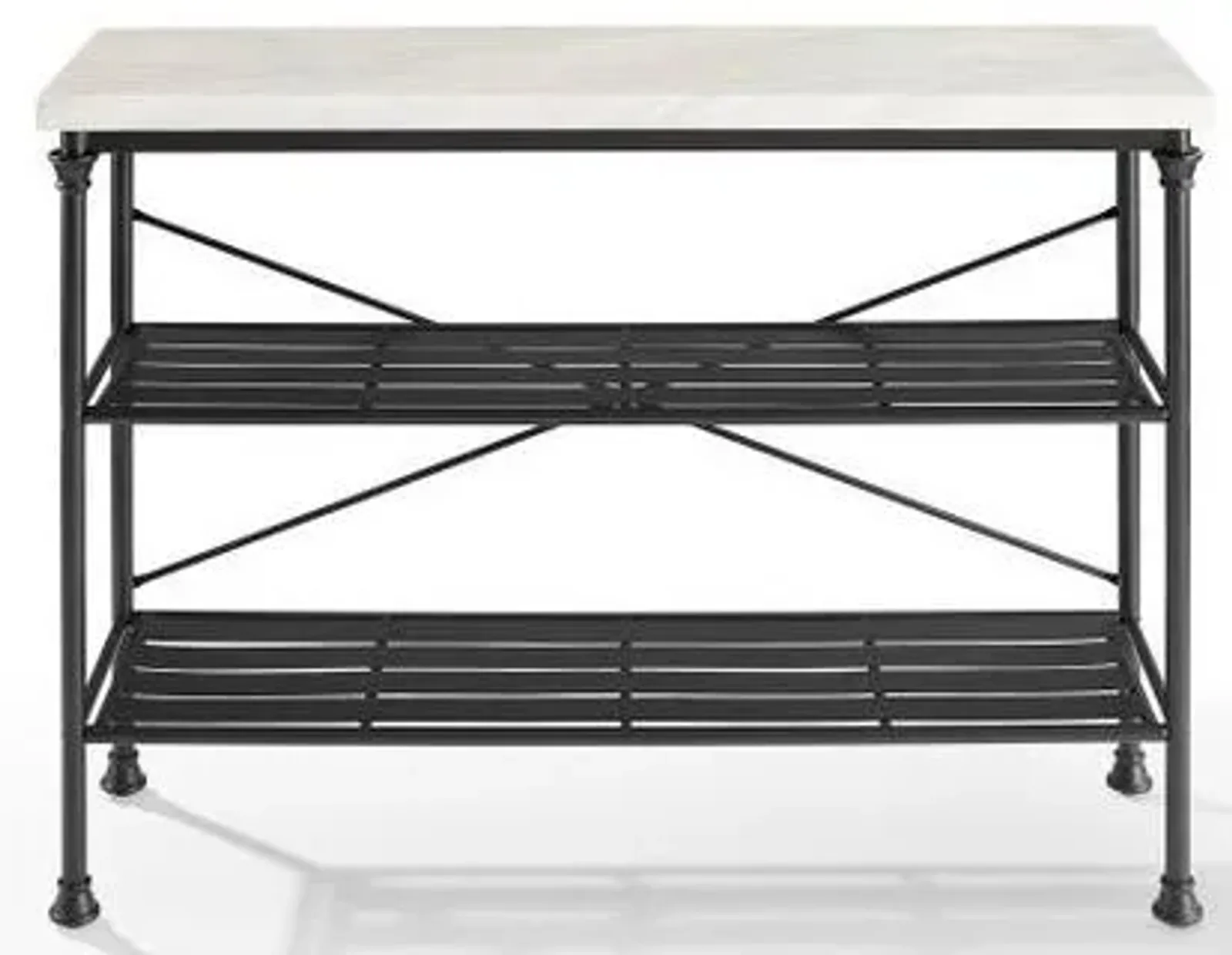 Crosley Furniture® Madeleine Black/White Marble Console Table