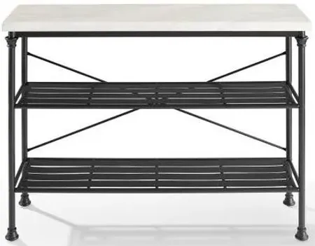 Crosley Furniture® Madeleine Black/White Marble Console Table