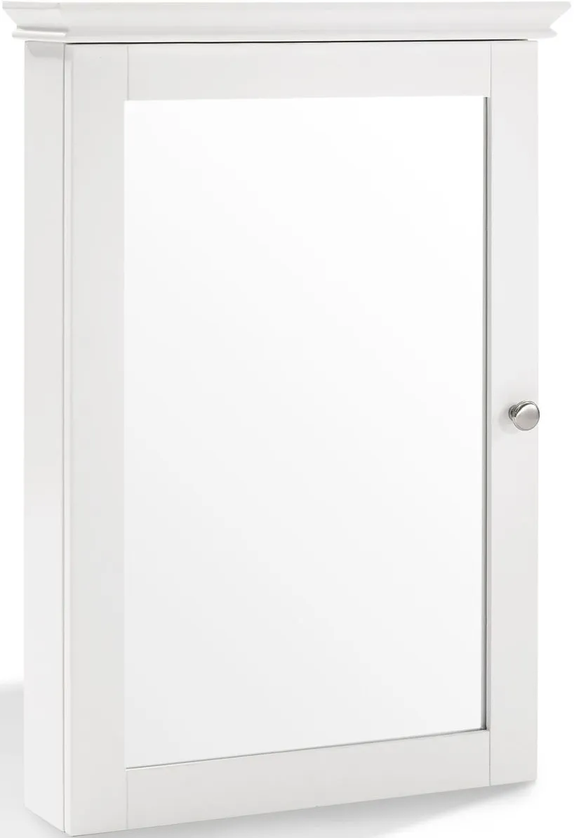 Crosley Furniture® Lydia White Mirrored Wall Cabinet