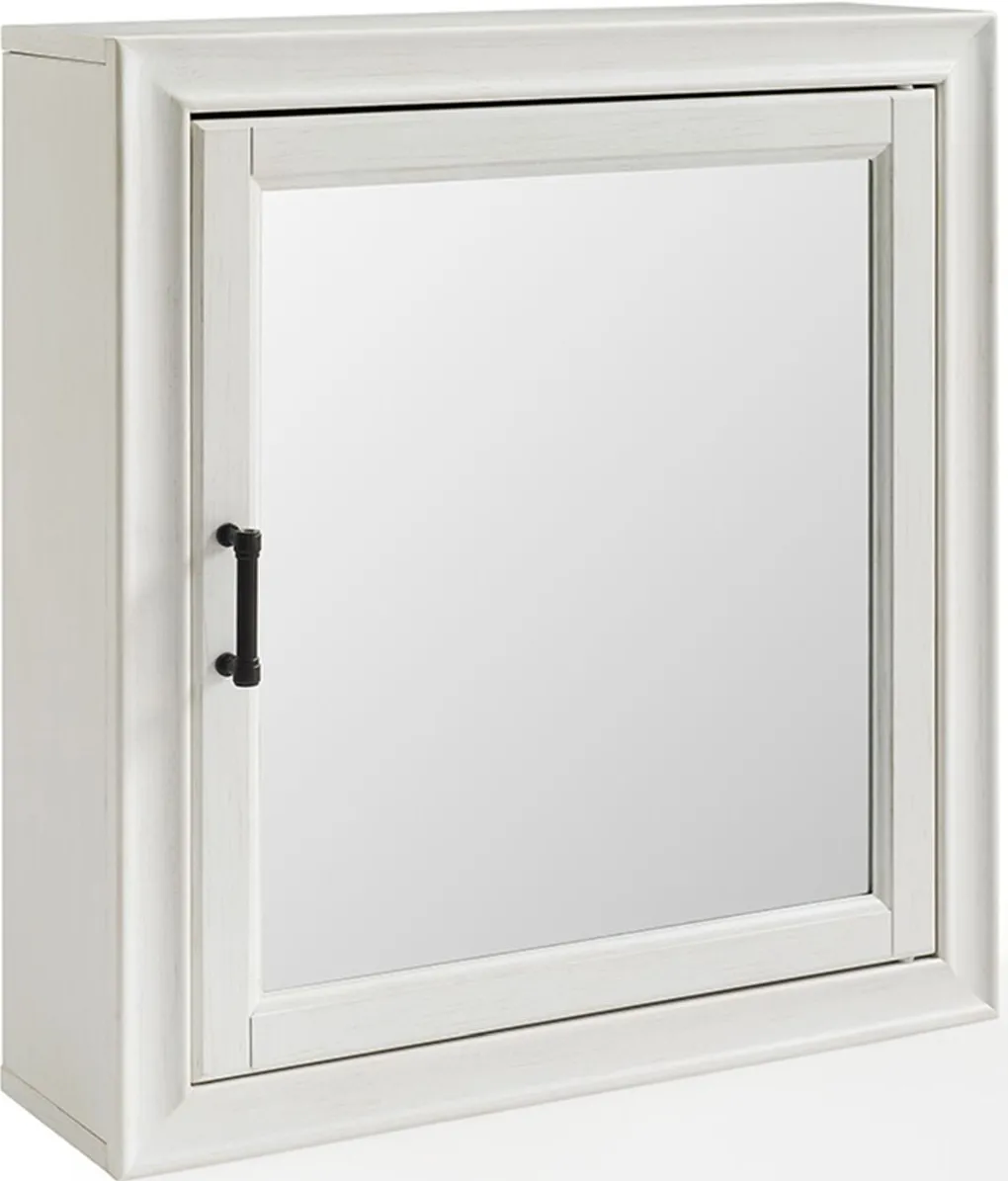 Crosley Furniture® Tara White Mirrored Wall Cabinet