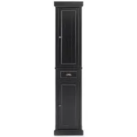 Crosley Furniture® Seaside Distressed Black Linen Cabinet