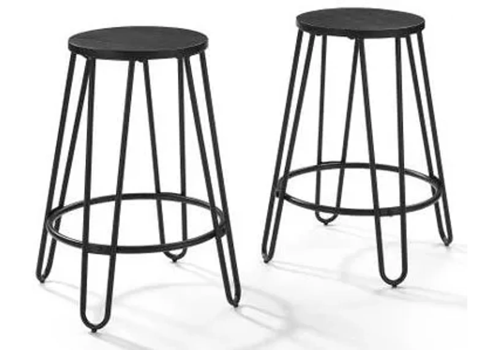 Crosley Furniture® Ava 2-Piece Black Counter Stool Set