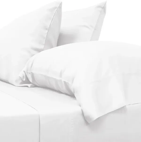 Cariloha Classic 4-Piece Bamboo Viscose White Queen Sheet Set