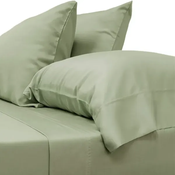 Cariloha Classic 4-Piece Bamboo Viscose Sage Queen Sheet Set