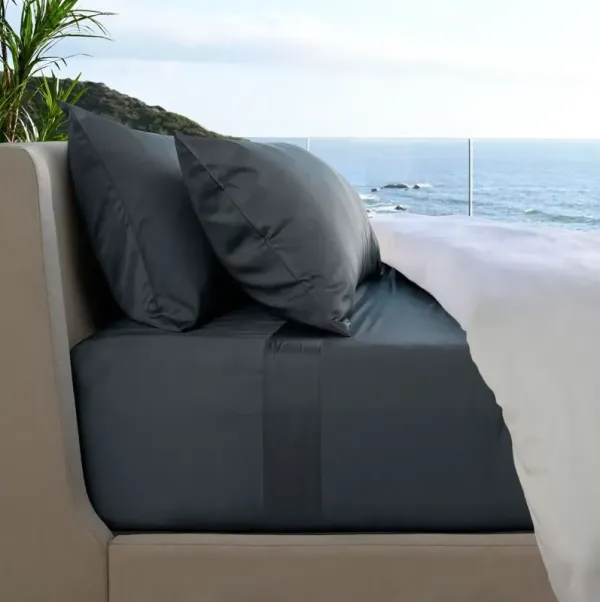 Cariloha Resort 4-Piece Viscose Bamboo Blue Lagoon King Bed Sheet Set