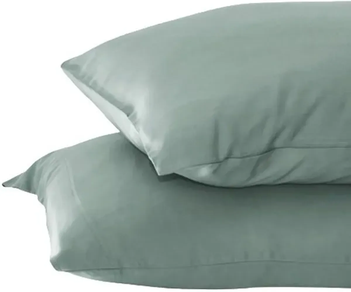 Cariloha Resort 2-Piece Bamboo Viscose Ocean Mist Standard Pillow Case Set