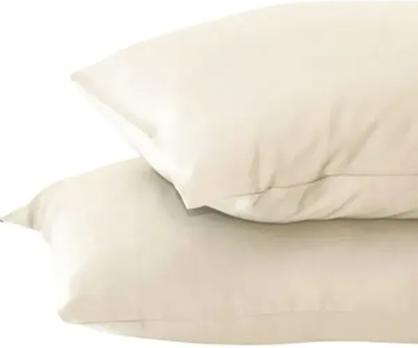 Cariloha Resort 2-Piece Bamboo Viscose Coconut Milk Standard Pillow Case Set