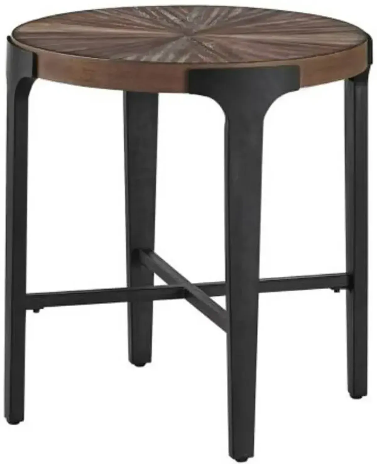 Steve Silver Co. Chevron Cinnamon End Table with Black Base