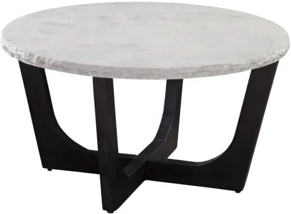 Steve Silver Co. Chrissy White Cocktail Table with Black Base