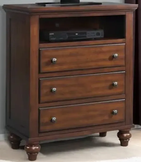 Elements International Chatham Dark Wood TV Stand