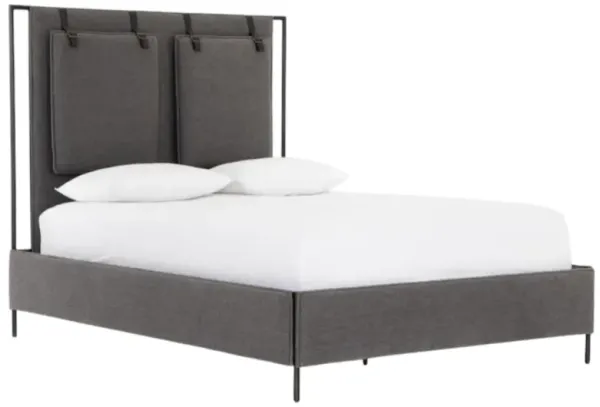 Four Hands Leigh San Remo Ash Upholstered King Panel Bed