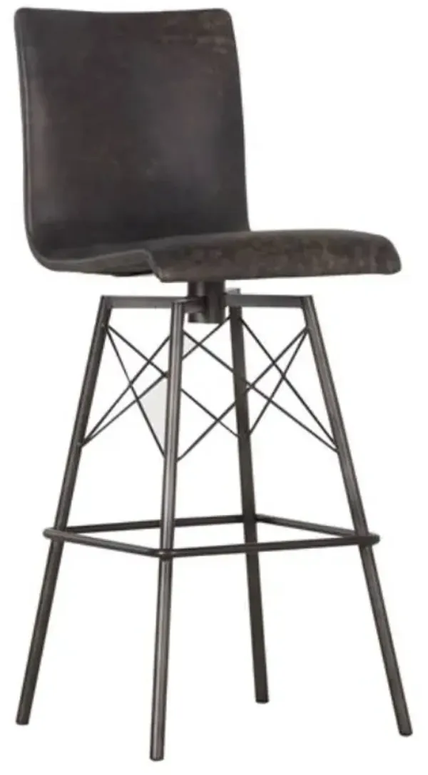 Four Hands Diaw Rialto Ebony Bar Stool