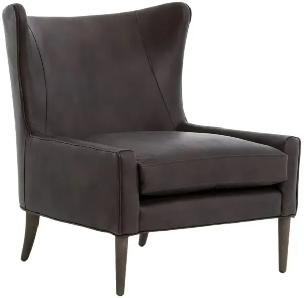 Four Hands Marlow Vintage Black Wing Accent Chair