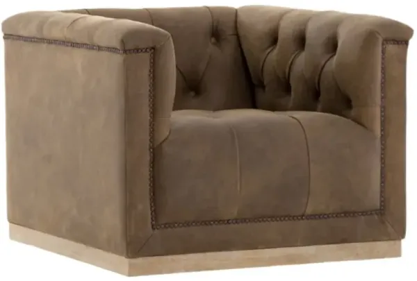 Four Hands Maxx Umber Gray Swivel Chair