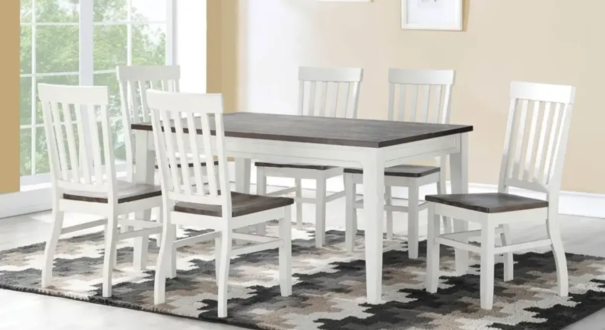 Steve Silver Co. Caylie 5-Piece Driftwood/Ivory Dining Set