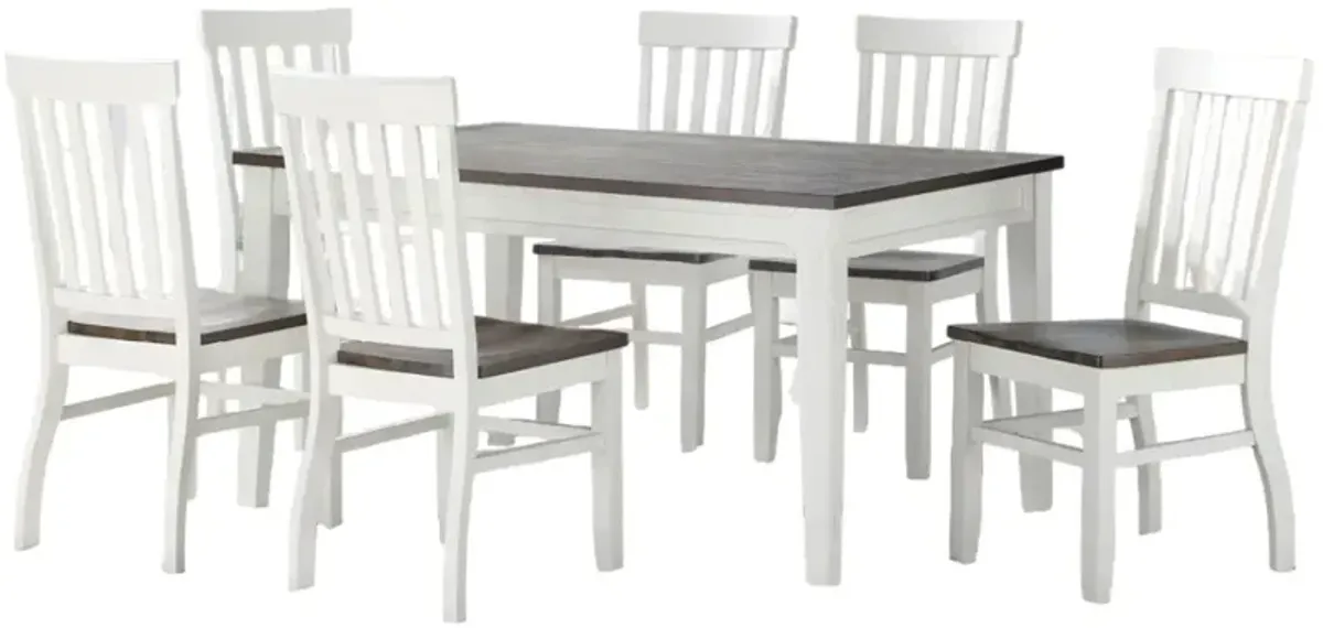 Steve Silver Co. Caylie 5-Piece Driftwood/Ivory Dining Set