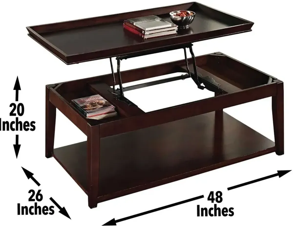 Steve Silver Co. Clemson Merlot Cherry Lift Top Cocktail Table
