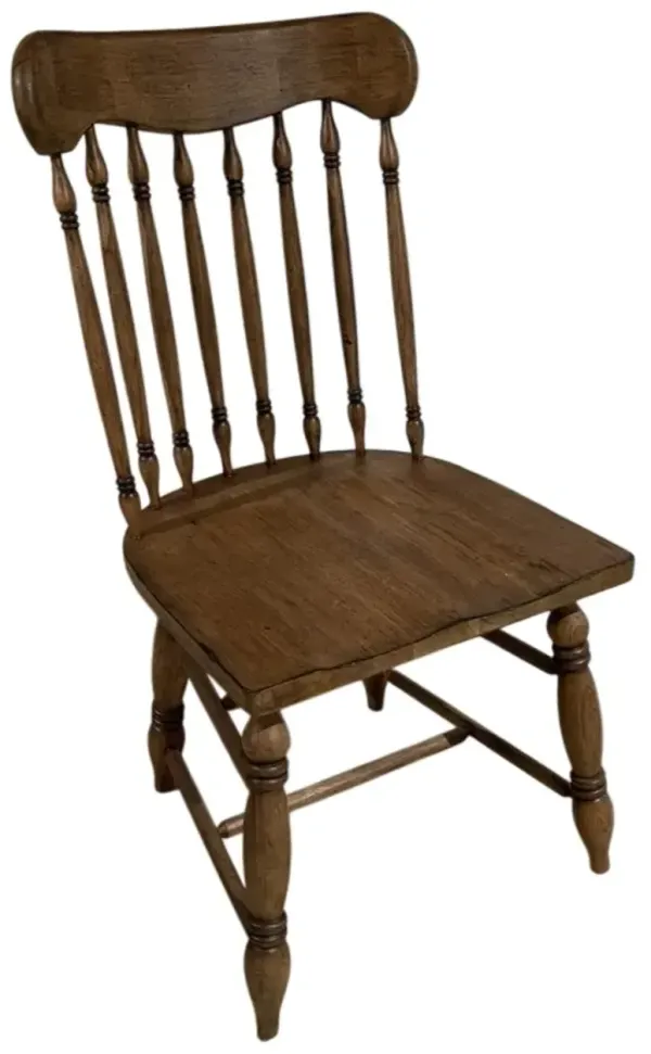 Legacy Classic Vintage Market Barnwood Oak Turned Spindle Side Chair