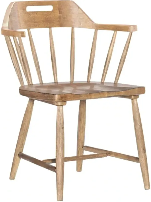 Legacy Classic Vintage Market Barnwood Oak Spindle-Back Dining Side Chair