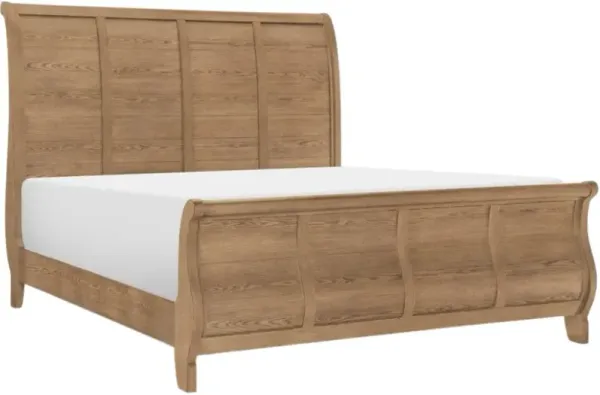 Legacy Classic Vintage Market Barnwood Oak King Sleigh Bed