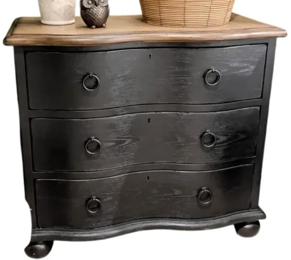 Legacy Classic Vintage Market Barnwood Oak/Kettle Black 3-Drawer Chest