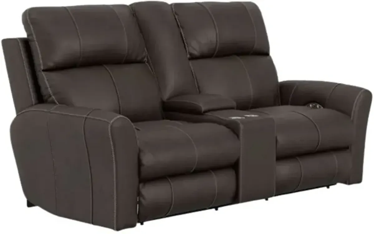 iAmerica Clyde Coffee Power Reclining Console Loveseat