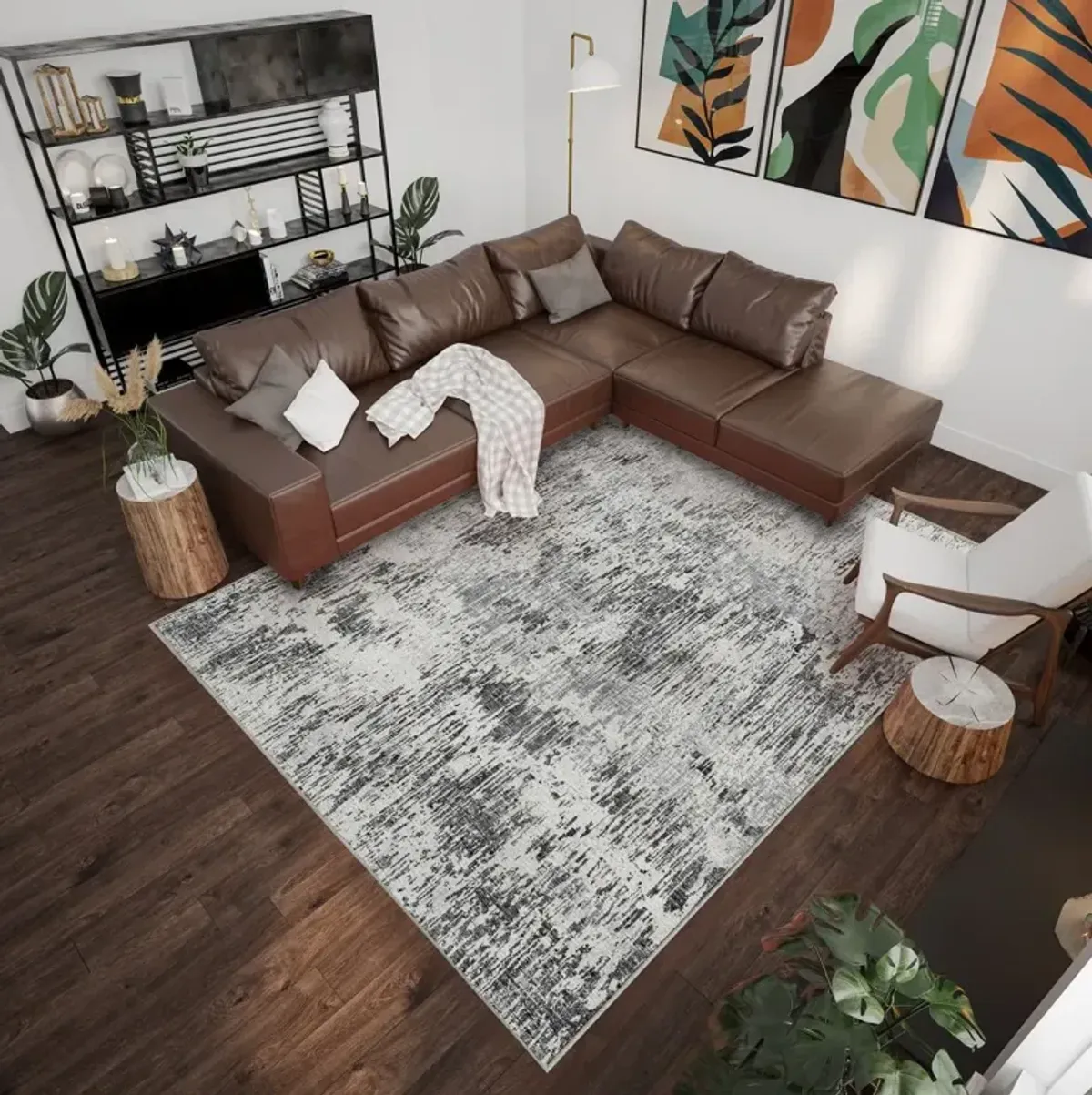 Dalyn Rug Company Camberly Graphite 5'x8' Style 2 Area Rug