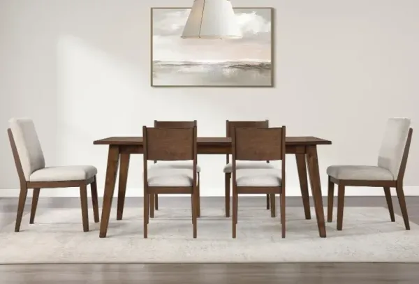Steve Silver Co. Canton 7-Piece Mocha/Oatmeal Dining Table Set