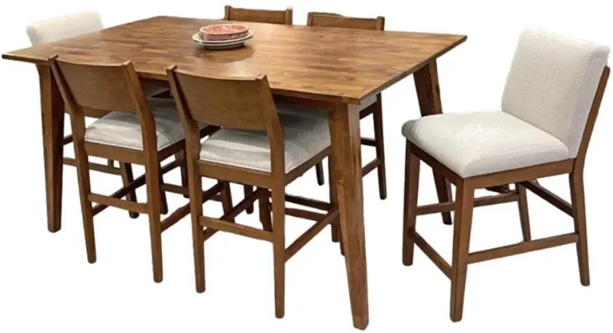 Steve Silver Co. Canton 7-Piece Brown Counter Height Dining Set
