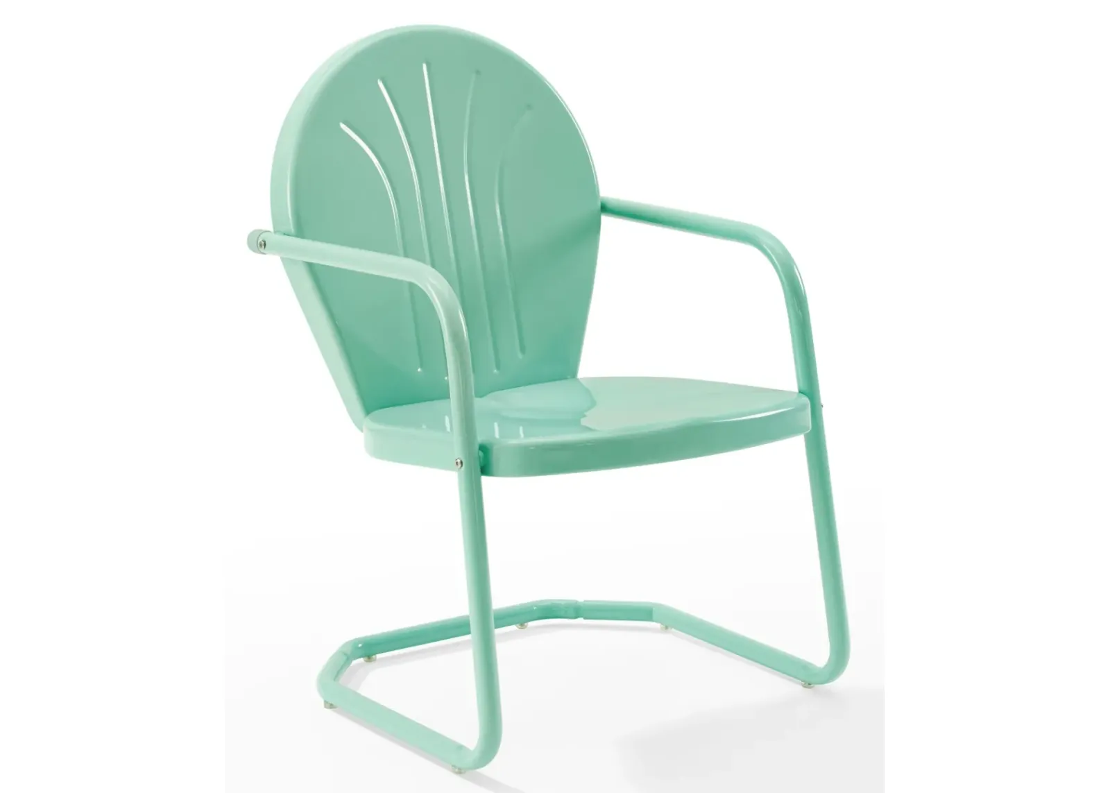 Crosley Furniture® Griffith Aqua Gloss Outdoor Metal Armchair