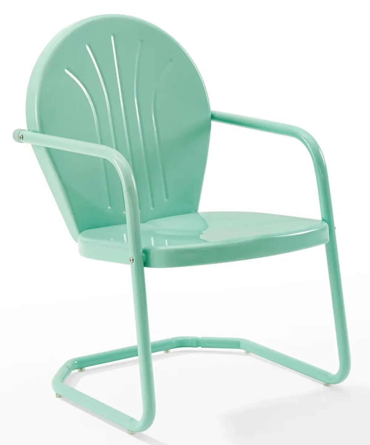 Crosley Furniture® Griffith Aqua Gloss Outdoor Metal Armchair