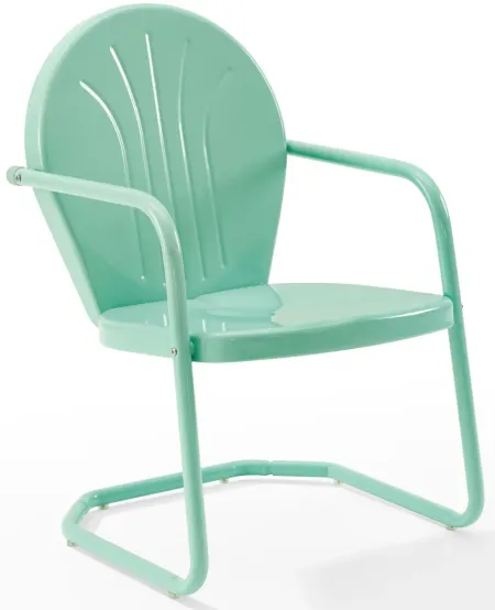 Crosley Furniture® Griffith Aqua Gloss Outdoor Metal Armchair