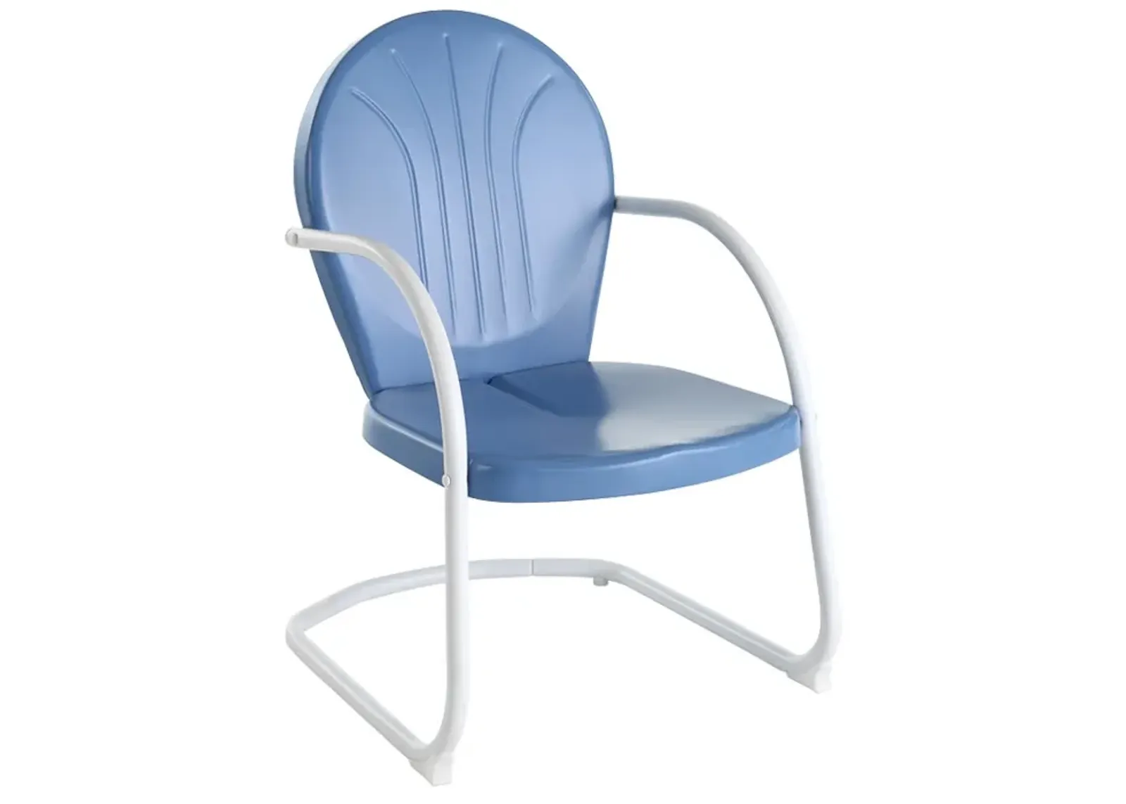 Crosley Furniture® Griffith Sky Blue Gloss Outdoor Metal Armchair