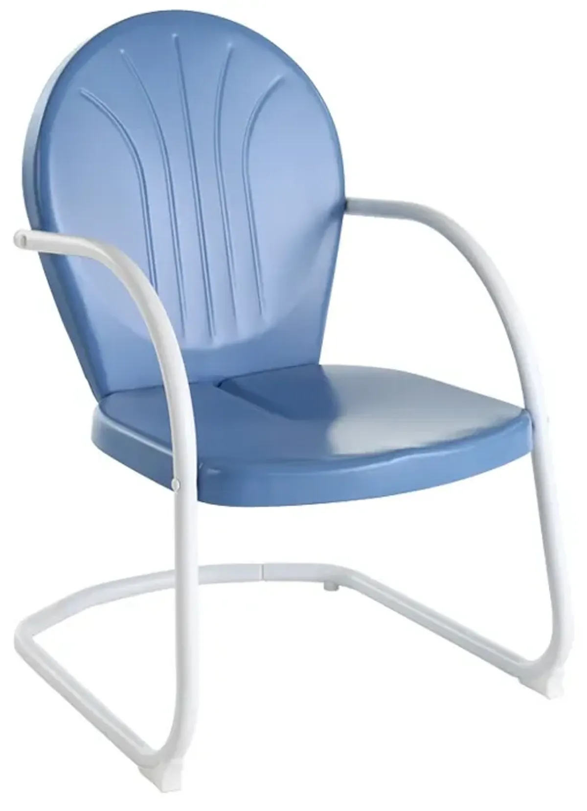 Crosley Furniture® Griffith Sky Blue Gloss Outdoor Metal Armchair