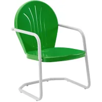 Crosley Furniture® Griffith Kelly Green Gloss Outdoor Metal Armchair