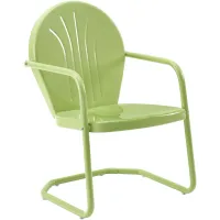 Crosley Furniture® Griffith Key Lime Gloss Outdoor Metal Armchair