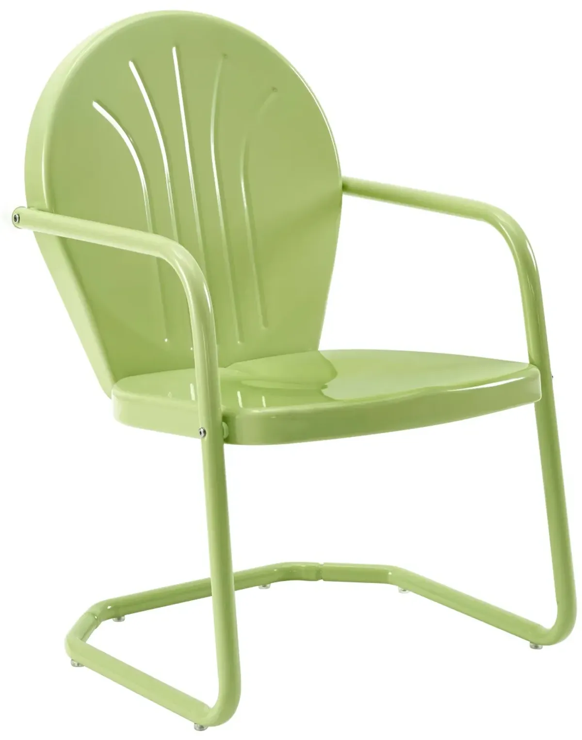 Crosley Furniture® Griffith Key Lime Gloss Outdoor Metal Armchair