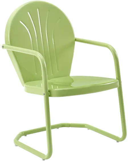 Crosley Furniture® Griffith Key Lime Gloss Outdoor Metal Armchair