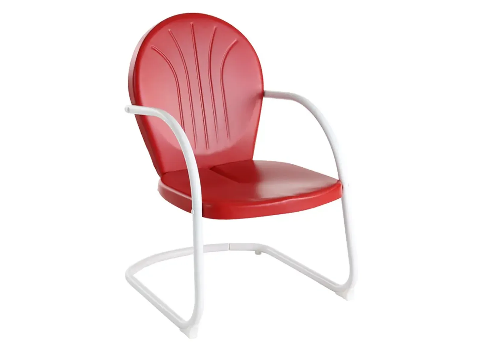 Crosley Furniture® Griffith Bright Red Gloss Outdoor Metal Armchair