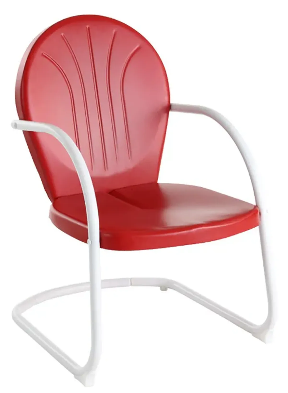 Crosley Furniture® Griffith Bright Red Gloss Outdoor Metal Armchair