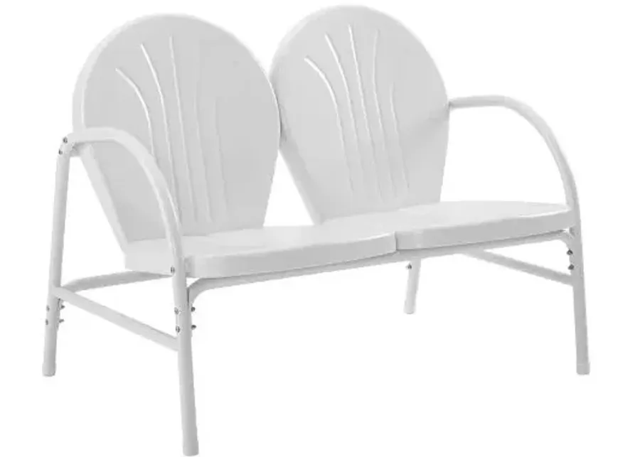 Crosley Furniture® Griffith White Gloss Outdoor Metal Loveseat