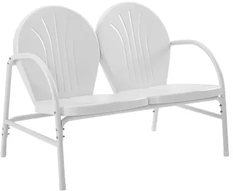 Crosley Furniture® Griffith White Gloss Outdoor Metal Loveseat