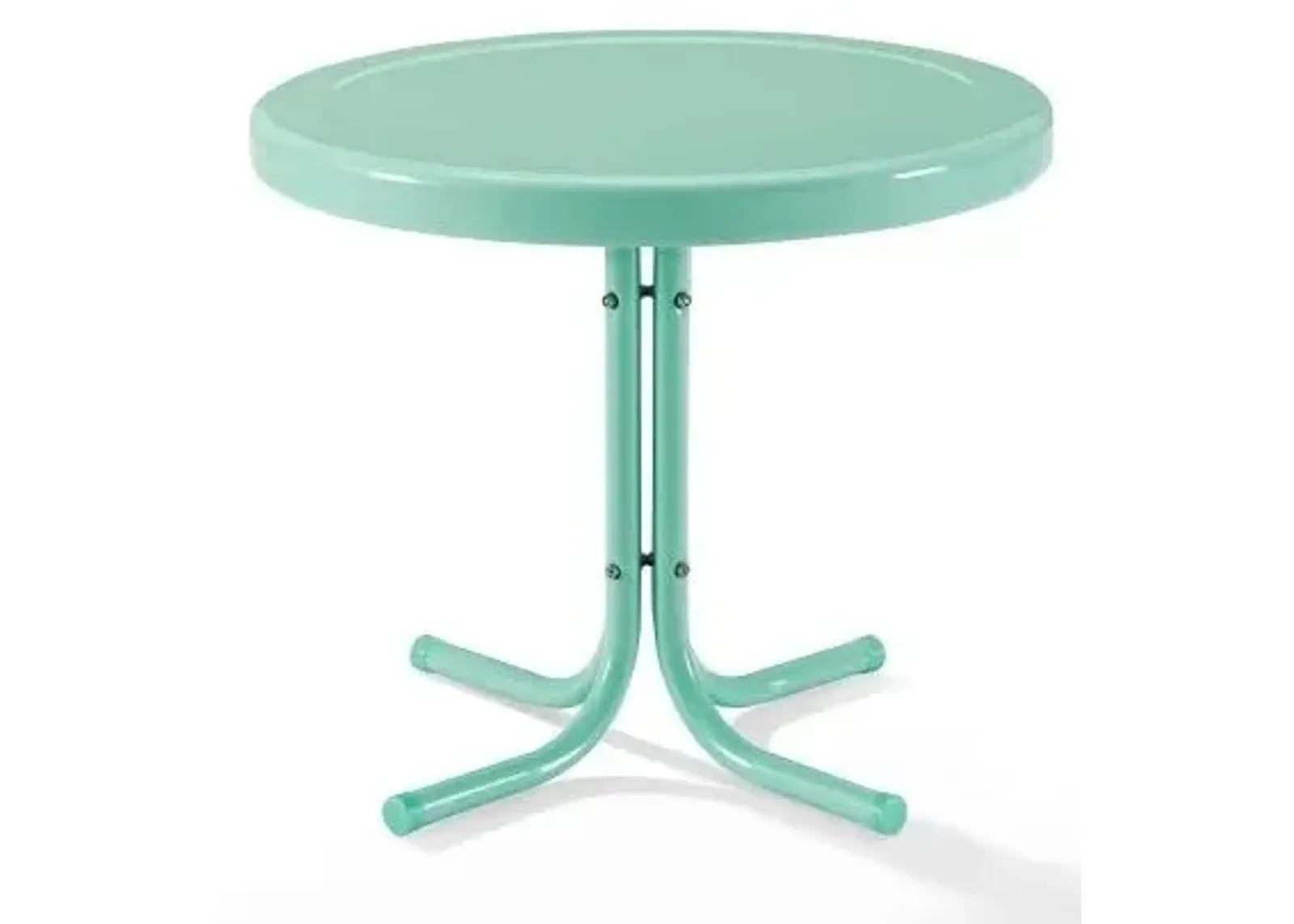 Crosley Furniture® Griffith Aqua Gloss Outdoor Metal Side Table